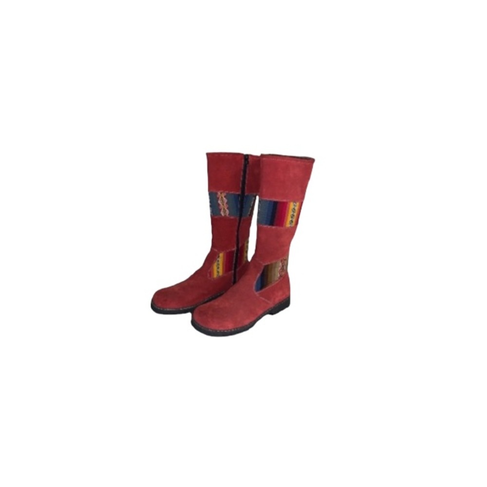 Inka Shoes “Yoaan” Red Suede Boho Boots - Women’s Size 10.5